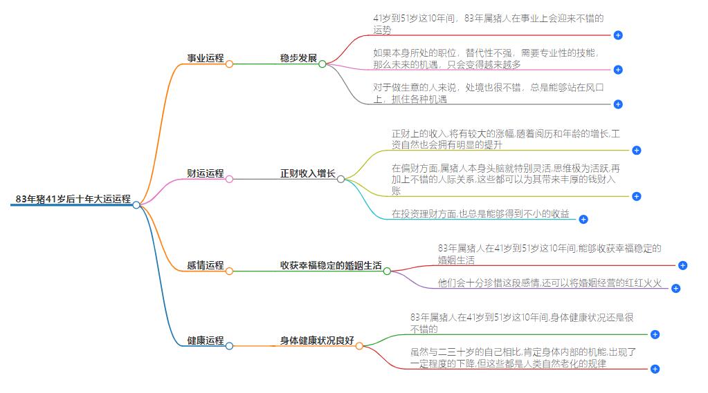 83年猪41岁后十年大运运程，财富与事业齐飞