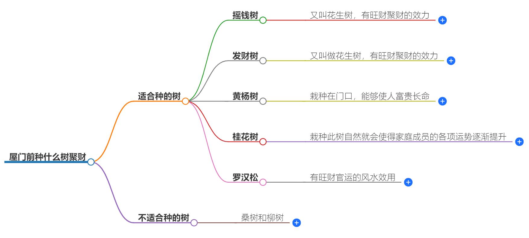 屋门前种什么树聚财？财富风水树种推荐